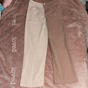 split colored pants🤎